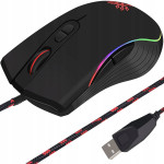 Žična optična USB igralna miška do 7200DPI LED RGB 7 gumbov