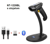 1D in 2D ČITALEC ČRTNIH KOD S STOJALOM, ŽIČNI + BREZŽIČNI, NT-1228BL