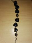 Ogrlica v dveh odtenkih modre in srebrne perlice