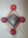 Čakre dot art in astre, ročno delo unikat stenska dekoracija, darilo