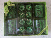 Nov darilni komplet svečke/kozarčki