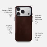 Ryan London Dark Brown usnjen ovitek – iPhone 17 Pro (NOV)