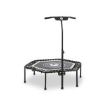 KLARFIT Jumpanatic, fitnes trampolin, 44“ / 112 cm Ø, ročaj, zložljivi