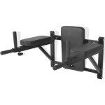vidaXL Stenska fitnes dip postaja črne barve