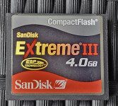 CF CompactFlash®  SanDisk  Extreme III  ESP TECHNOLOGY™  4.0GB Cena 10