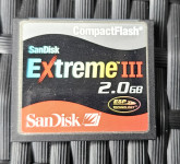 CF SanDisk Extreme III 2GB CF Compact Flash Camera Memory Card w/ ESP