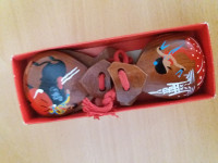 Kastanjete lesene z ročno poslikavo