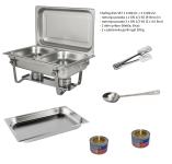 Grelna posoda,chafing dish (šefing)SET 1 X GN1/1 + 2 X GN1/2