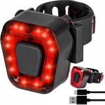 14 LED aku. zadnja kolesarska svetilka rdeča USB