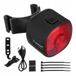 17 LED zadnja aku. kolesarska luč rdeča USB 6 načinov IP66