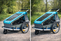Croozer Kid 1 – otroška prikolica + buggy kit + kolesarski priklop