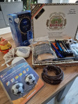 nivea set, led luc za kolo, zapestnice, slušalke,...
