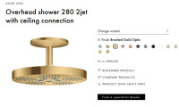 Hansgrohe axor one rain shower 2 jet