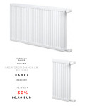 Odprodaja zaloge - Radiator 21K 30 x 140H cm, bel sijaj RADEL
