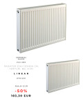 Odprodaja zaloge - Radiator 22KV 120x60 cm, Ventilni, Bel sijaj LINEAR