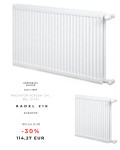 Odprodaja zaloge - Radiator 90 x 50H cm, bel sijaj RADEL 21K