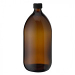 RJAVA STEKLENA STEKLENIČKA 1000 ML (1 L) – Z ZAMAŠKOM,