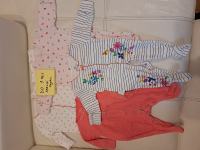 Komplet otroških oblačil od 0 - 3 mesecev za deklico