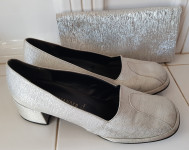 Praznični ženski čevlji, plesni čevlji z večerno torbico - 6,5