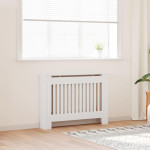 Dekorativen Pokrov/Omarica za Radiator 112 cm inženirski les Bele Barv