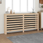 vidaXL Pokrov za radiator 169x19x84 cm trdna borovina