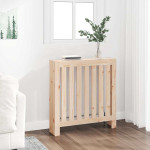 vidaXL Pokrov za radiator 79,5x19x84 cm trdna borovina