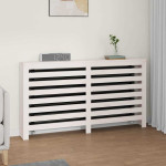 vidaXL Pokrov za radiator bela 153x19x84 cm trdna borovina
