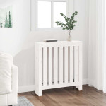 vidaXL Pokrov za radiator bela 79,5x19x84 cm trdna borovina