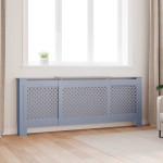 vidaXL Pokrov za radiator MDF siv 205 cm