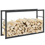 vidaXL Stojalo za drva črno 110x30x61 cm jeklo