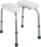 Wenko Stol za prhanje s higienskimi izrezi Secura bel nastavljiv po vi