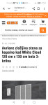 Zložljiva stena za kopalno kad Aurlane 120 x 130