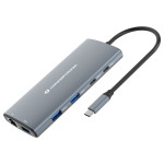 Priklopna postaja CONCEPTRONIC 10-1 USB-C->HDMI/2xUSB-C/3xUSB-A/+ veli