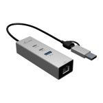 i-tec USB-C/USB-A Metal HUB 3, 2x USB-C, 1x USB-A, 2,5 GbE