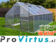 Rastlinjak 250cm x 430cm x 195cm + temelj in prezračevalno okno