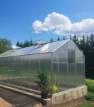 Rastlinjak ALU SANUS SILBER - š220 cm, 6mm polikarbonat - Z DOSTAVO