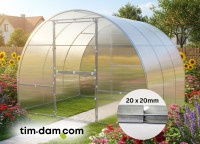 Rastlinjak EASY – Nosilnost snega do 180 kg/m² – širina 3 m × dolžina
