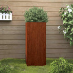 vidaXL Cvetlično korito 32x29x75 cm corten jeklo