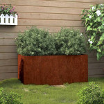 vidaXL Cvetlično korito 62x30x29 cm corten jeklo