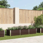 vidaXL Visoka greda rjava 240x80x45 cm pocinkano jeklo