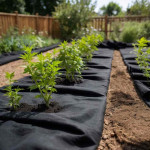 vidaXL Geotekstilna membrana črna 1 x 10 m poliestrska vlakna