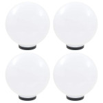 vidaXL LED okrogle svetilke 4 kosi krogle 30 cm PMMA