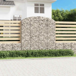 vidaXL Obokana gabonska košara 200x50x200/220 cm pocinkano železo