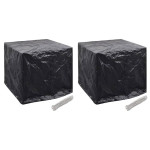 vidaXL Pokrivalo za zbiralnik vode 2 kosa 8 obročkov 116x100x120 cm