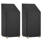 vidaXL Prevleka za vrtne stole 2 kosa 8 obročkov 65x65x110/150 cm