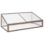 vidaXL Rastlinjak siv 110x56x39 cm les jelke