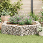 vidaXL Šestkotna visoka greda gabion 200x173x40 cm