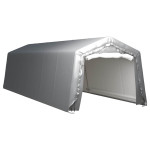 vidaXL Šotor za shranjevanje 300x900 cm jeklo siv