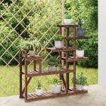 vidaXL Stojalo za rastline 110x25x111 cm trden les jelke