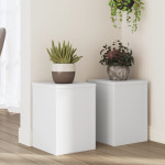 vidaXL Stojalo za rastline 2 kosa belo 25x25x35 cm inženirski les